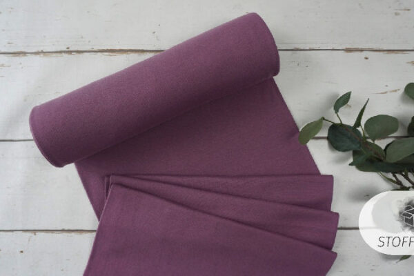 Bündchen Öko-Tex-100 - Uni aubergine