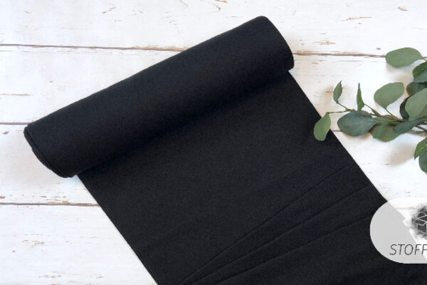 Bündchen Öko-Tex-100 - Uni schwarz