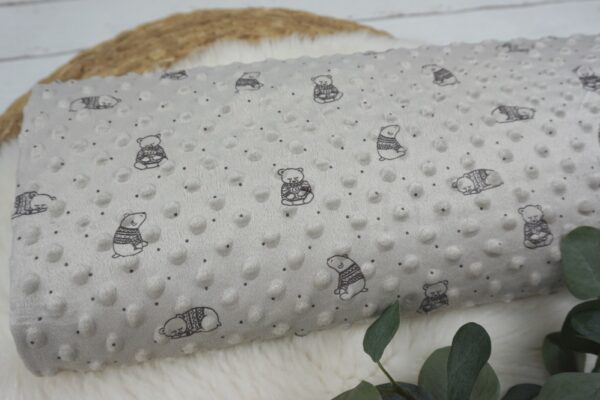 Minky/Kuschelfleece - Bären (beige)