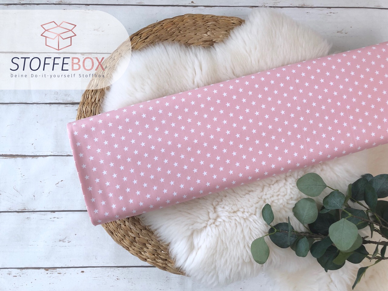 Baumwollstoffpaket - Basics gemustert rosa (Einheit wählbar ab 50cm-2m) – Bild 8
