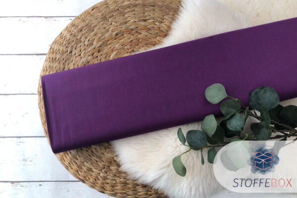 Webware-Baumwolle - Uni (dunkellila/purple)