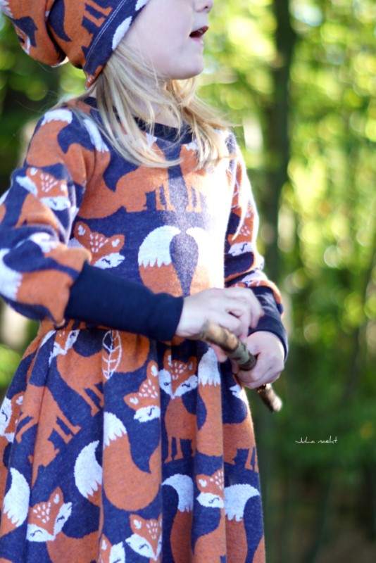Stoffpaket - Foxy XL - Fuchs (oliv/dunkelblau) – Bild 9