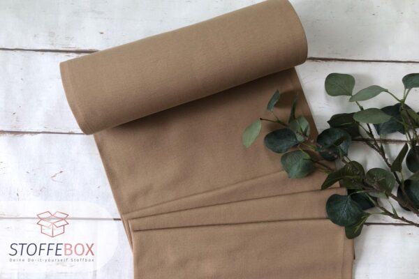 Bündchen Öko-Tex-100 - Uni dunkelbeige
