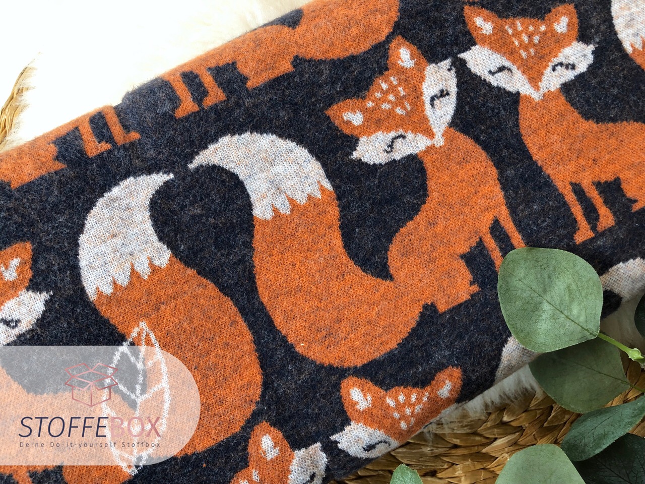 Jaquard Foxy XL Öko-Tex-100 - (rost/nachtblau) – Bild 2