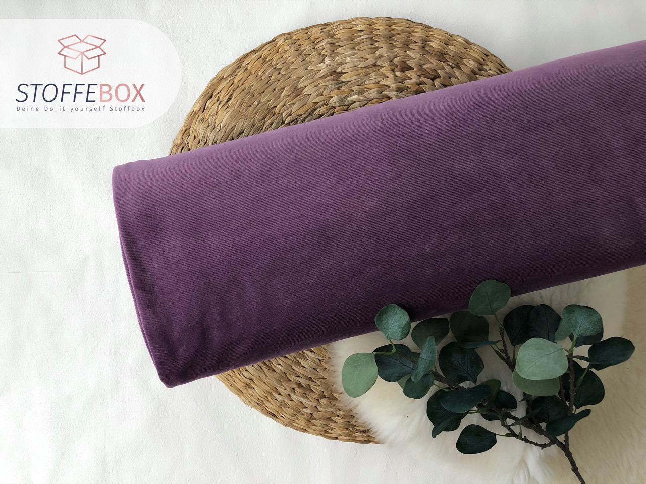 Stoffpaket - Triangel/Wasserfarben (dunkelpetrol/aubergine) – Bild 3