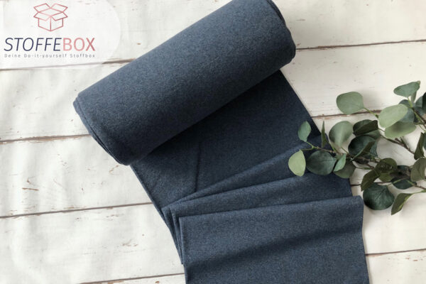 Bündchen meliert Öko-Tex-100 nachtblau meliert