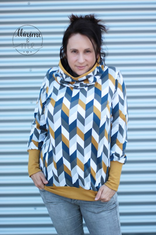 Jersey Öko-Tex-100 - Chevy/Fischgräte (grau/blau/weiß/rost) – Bild 2