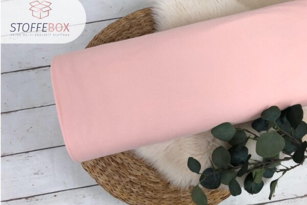 Bio- Soft Sweat - angerauter Sweat - Uni (hellrosa)