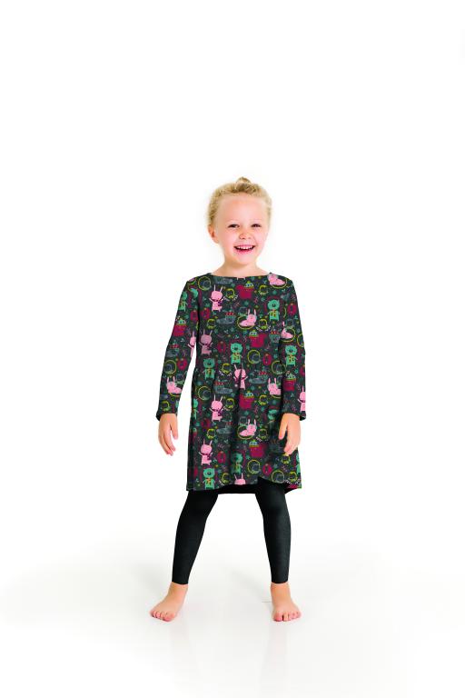 Reststück 90cm Sommersweat/French Terry Öko-Tex-100 - Hase/Bär/Einhörnchen (ecru/meliert) – Bild 3