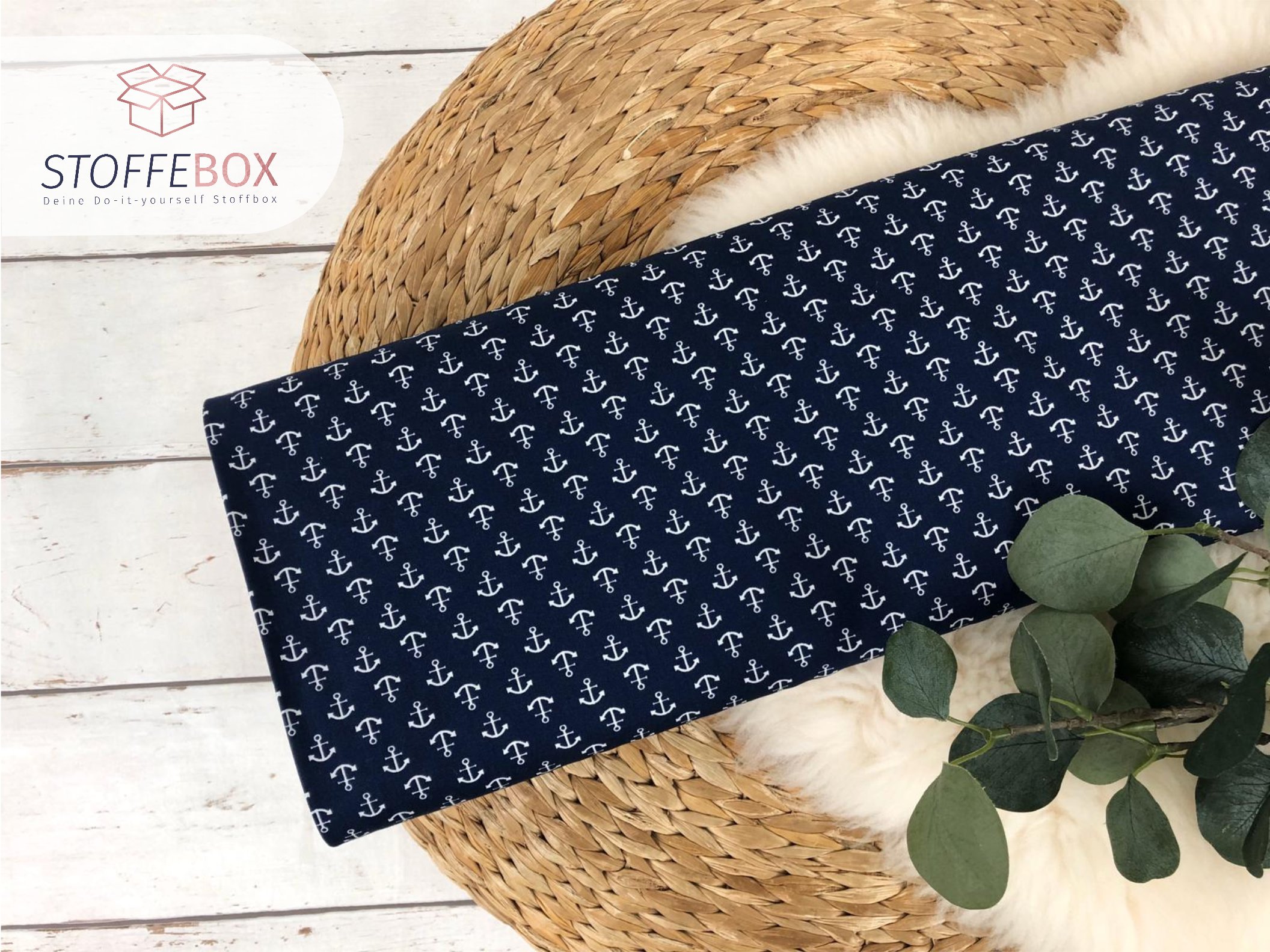 Webware / Baumwolle Öko-Tex-100 - Anker (dunkelblau/navy)