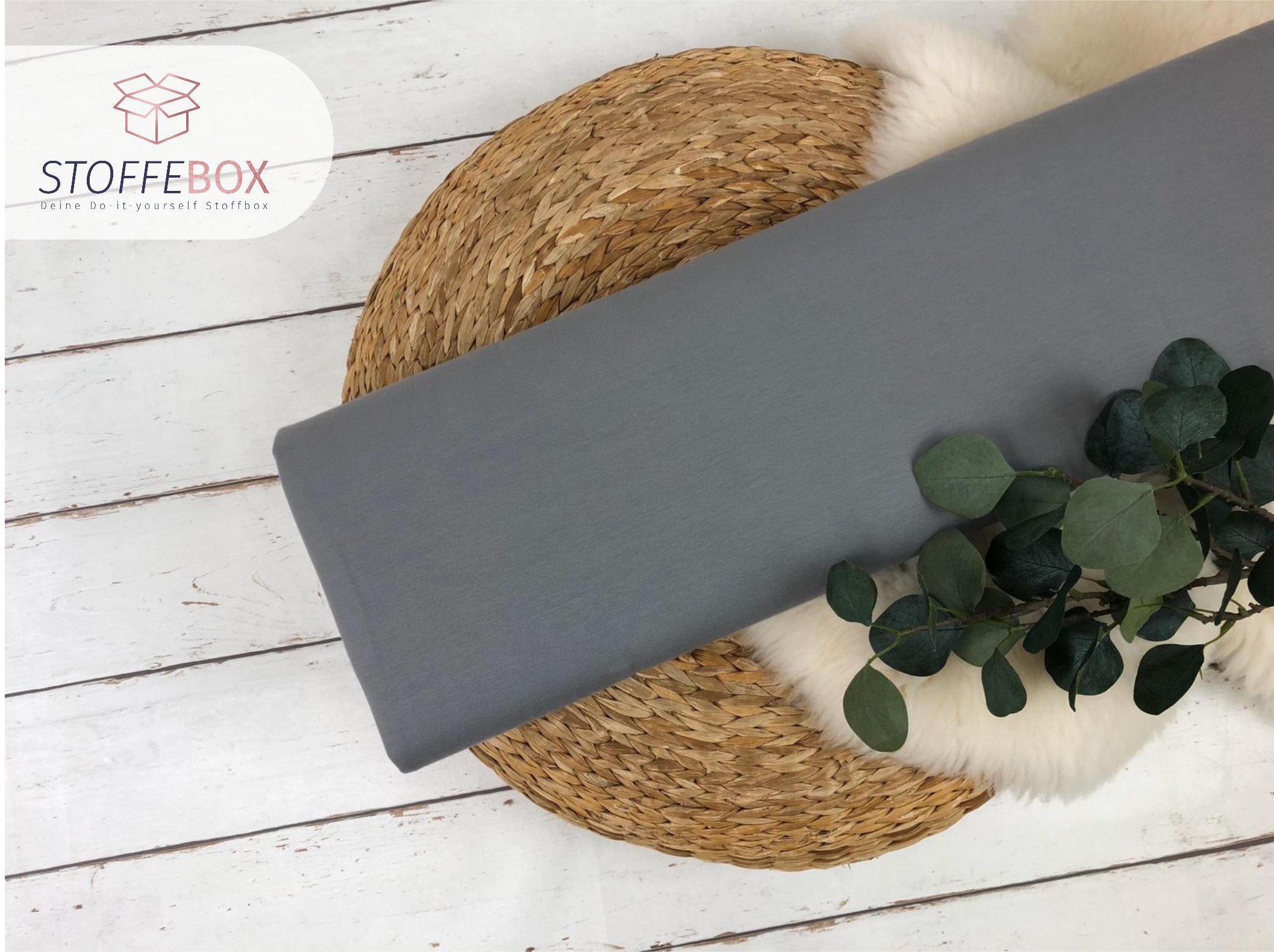 Reststück 35cm French Terry / Sommersweat - Uni dunkelgrau