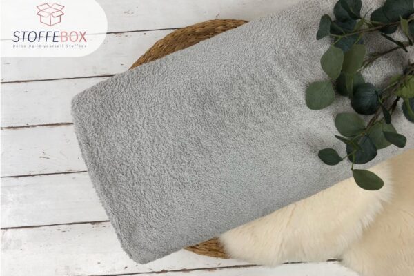 Frottee Uni (silber/grau) - Öko Tex 100