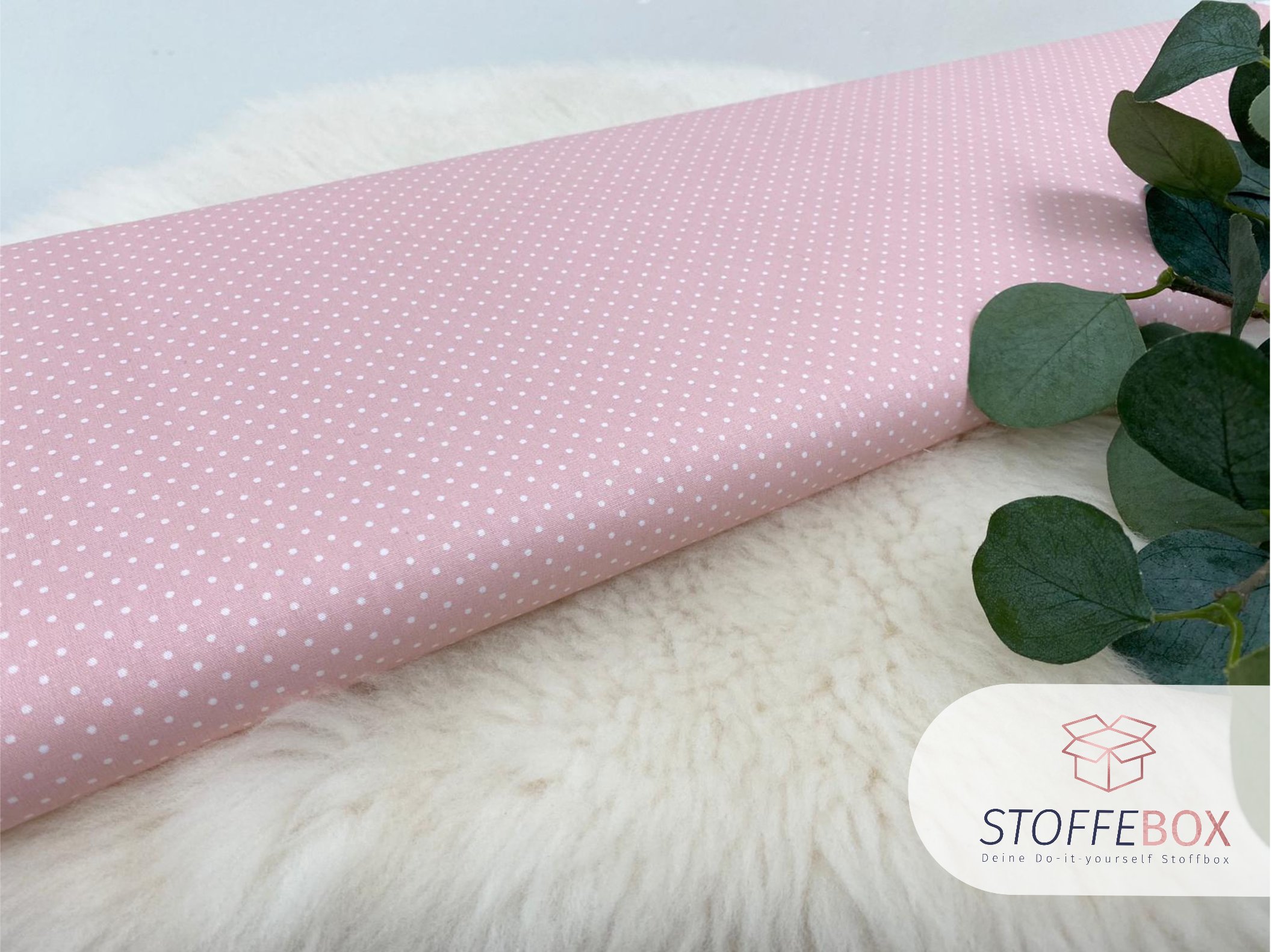 Baumwollstoffpaket - Basics gemustert rosa (Einheit wählbar ab 50cm-2m) – Bild 6