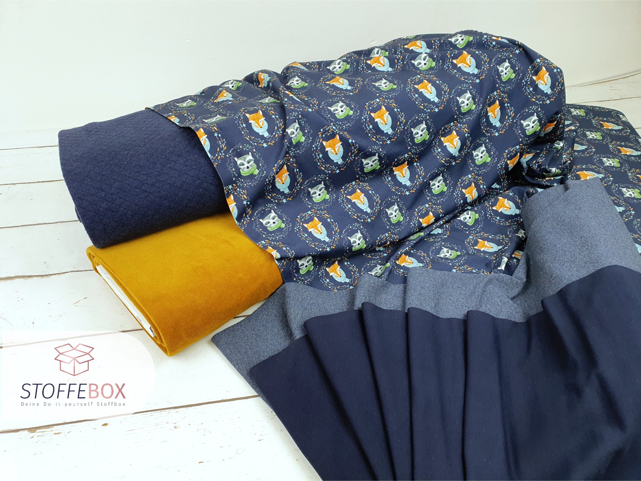 Stoffpaket Waldtiere (Einheit wählbar ab 50cm-2m)
