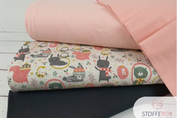 Stoffpaket Hase (ecru/meliert) (Einheit wählbar ab 50cm-2m)