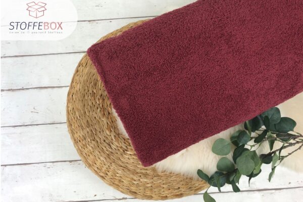 Frottee Uni (bordeaux) - Öko Tex 100