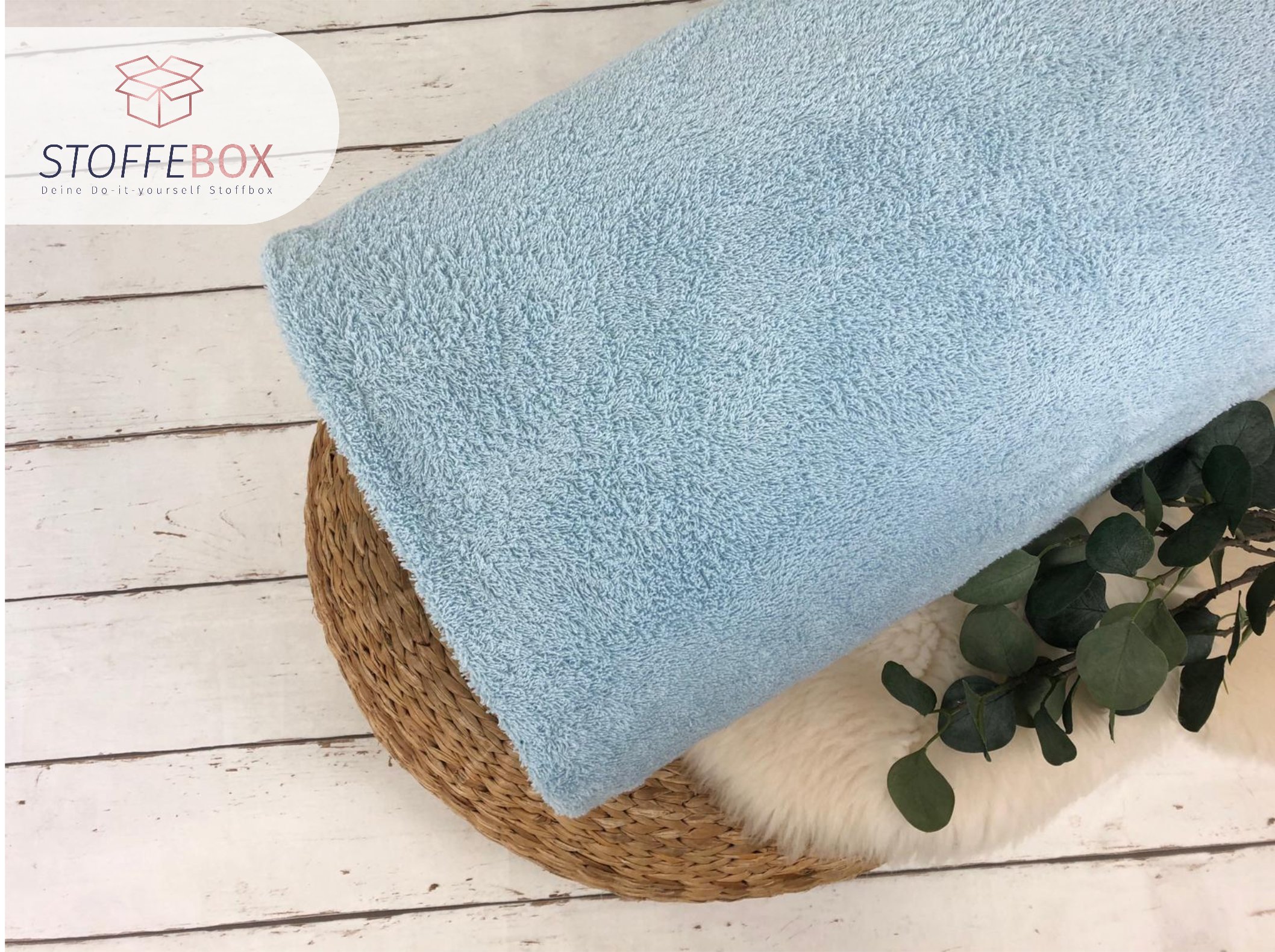 Frottee 350g/m2 Uni (hellblau) - Öko Tex 100