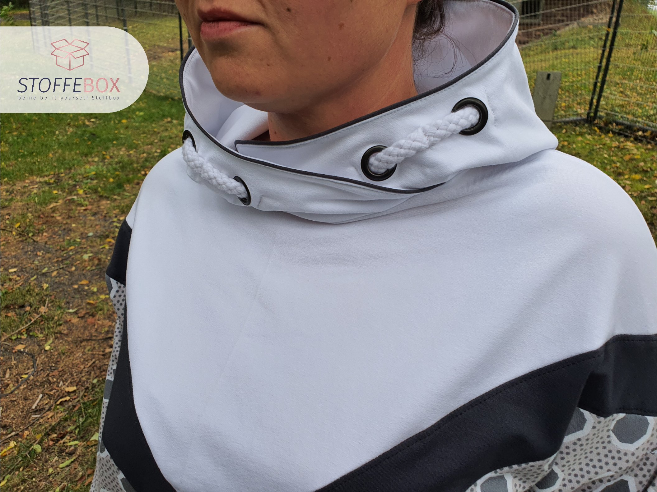 angerauter Sweatstoff - Uni schwarz, grau, hellgrau, dunkelgrau, weiß, ecru (versch. Farben) Öko-Tex-100 Wintersweat – Bild 4