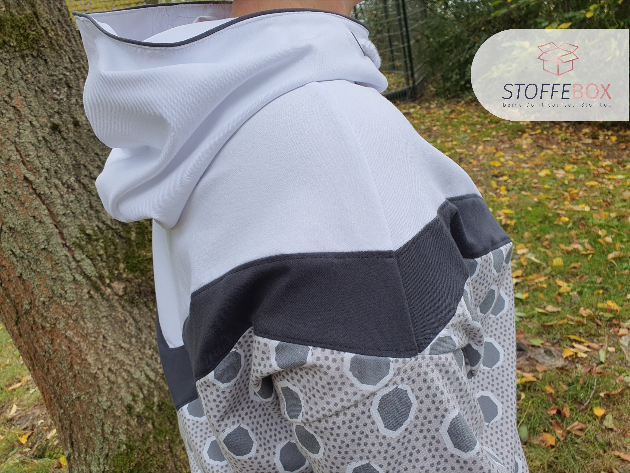 angerauter Sweatstoff - Uni schwarz, grau, hellgrau, dunkelgrau, weiß, ecru (versch. Farben) Öko-Tex-100 Wintersweat – Bild 5