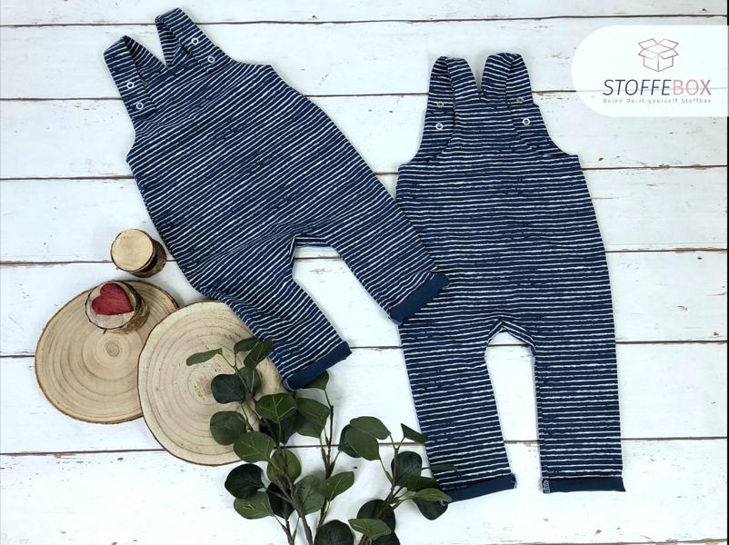 Jersey Stoff Öko-Tex-100 - Vintage Streifen grau, weiß – Bild 5