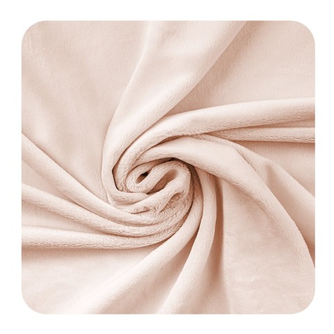 Minky glatt Stoff uni in pastell apricot