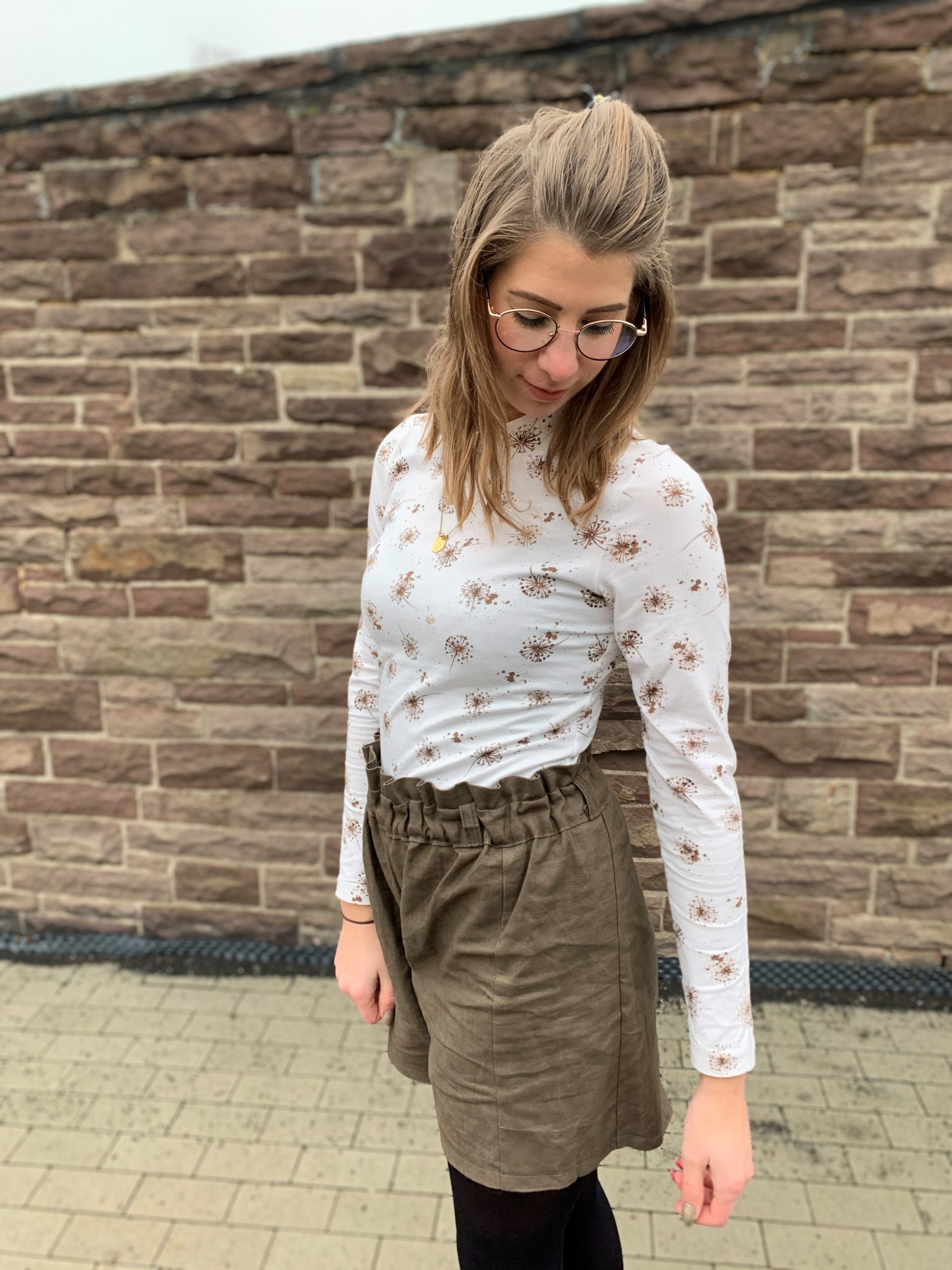 Jersey Öko-Tex-100 - Pusteblumen (ecru/braun) – Bild 5