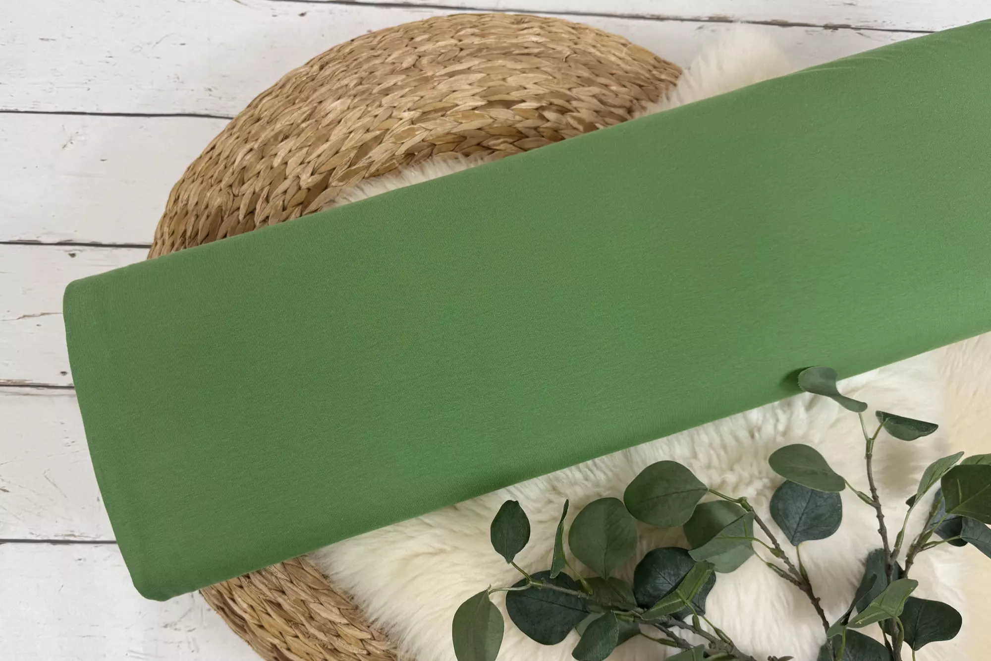 Jersey Stoff Öko-Tex-100 - Uni grün und mint Töne (verschiedene Farben) – Bild 10
