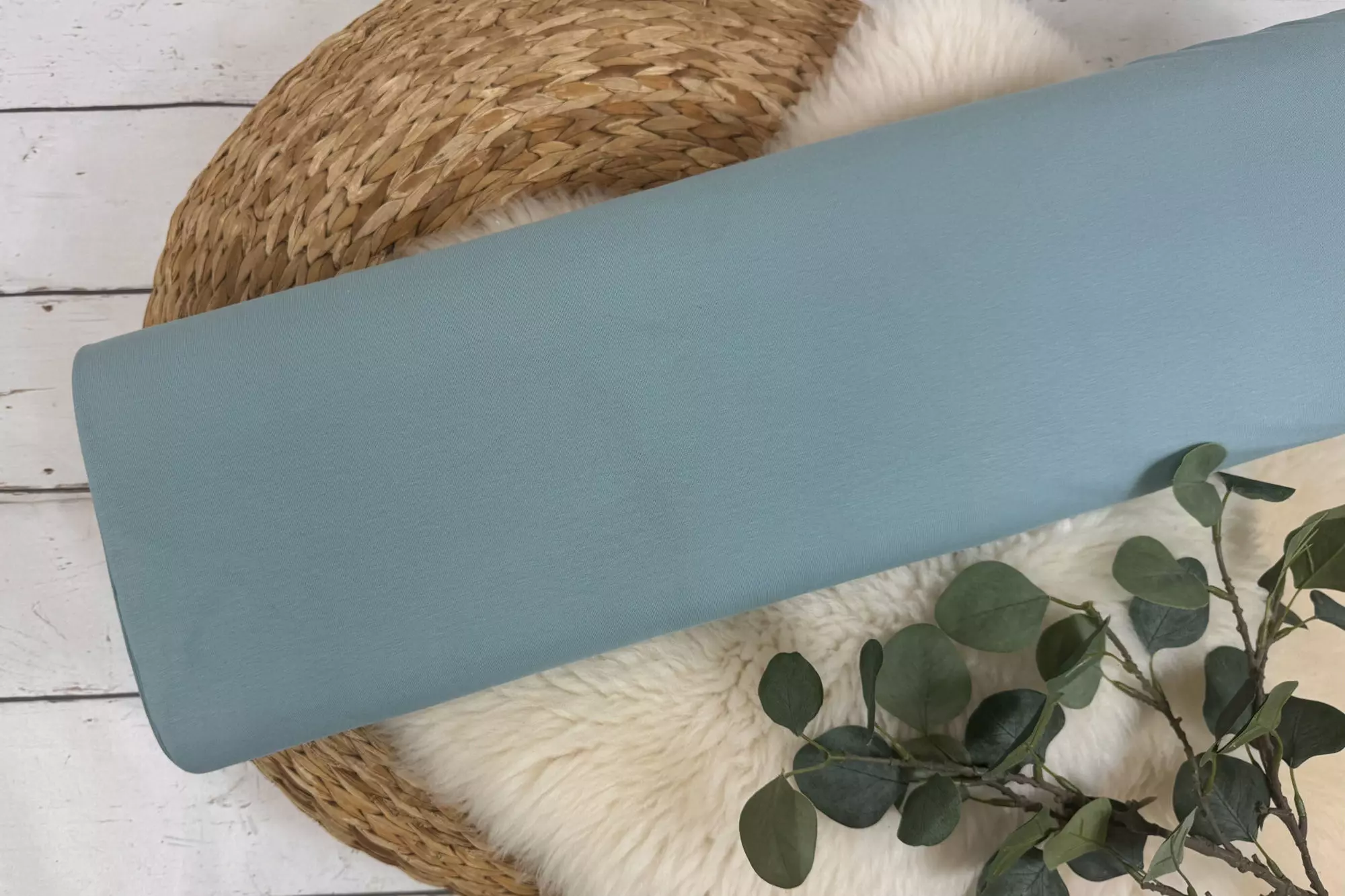 Jersey Stoff Öko-Tex-100 - Uni grün und mint Töne (verschiedene Farben) – Bild 3
