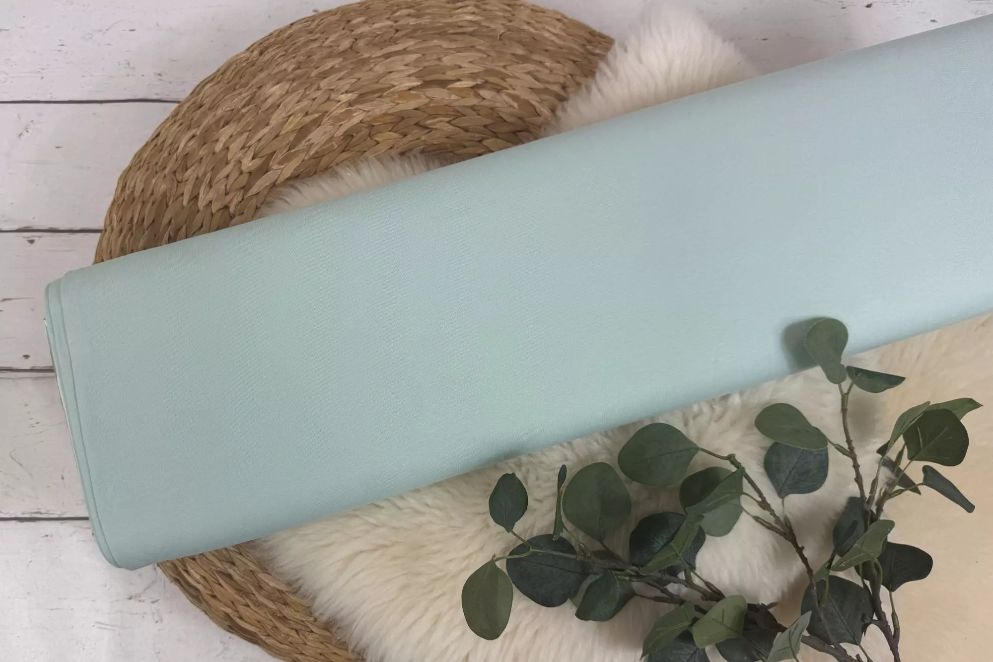 Jersey Stoff Öko-Tex-100 - Uni grün und mint Töne (verschiedene Farben) – Bild 5