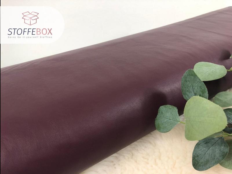 Veganes Leder - Kunstleder uni / metallic (Farbe wählbar) – Bild 6
