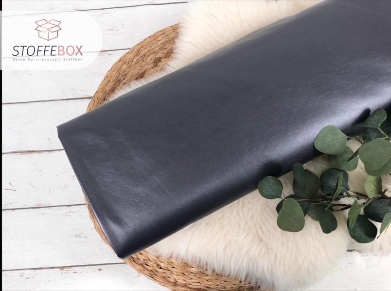 Veganes Leder - Kunstleder uni / metallic (Farbe wählbar) – Bild 9