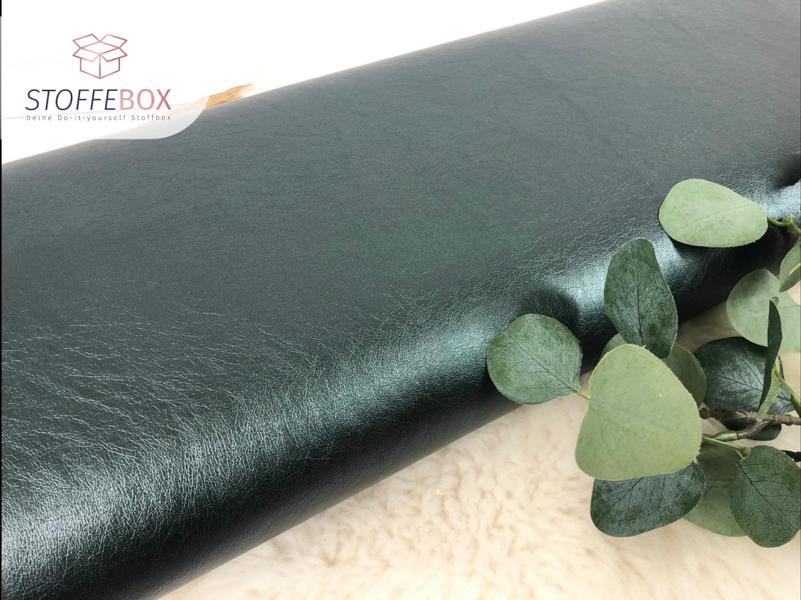 Veganes Leder - Kunstleder uni / metallic (Farbe wählbar) – Bild 4