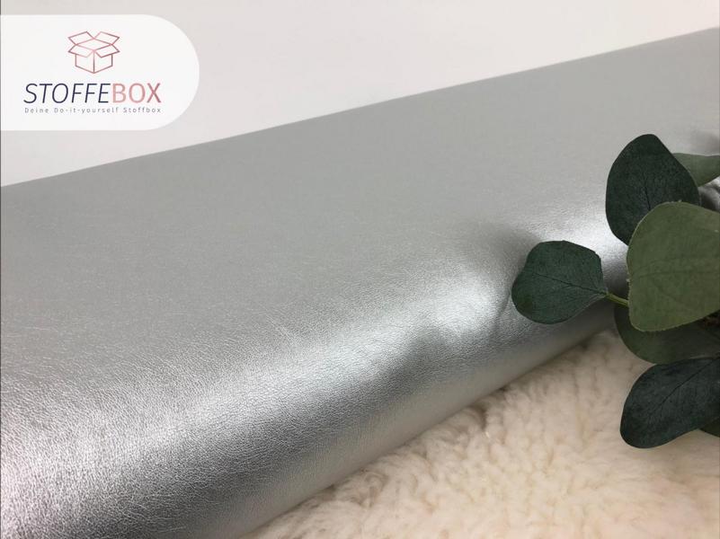 Veganes Leder - Kunstleder uni / metallic (Farbe wählbar) – Bild 8