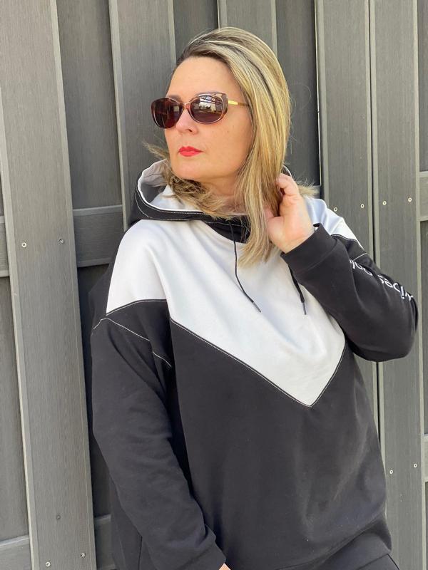 Reststück 35cm Bio - Soft Sweat - angerauter Sweat - Uni (schwarz) – Bild 3
