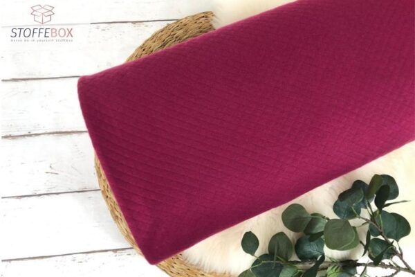 Reststück 30cm Stepp - Uni kirsche