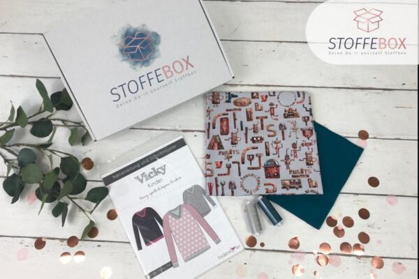 Stoffebox Nr. 7 - Pullover mit Bündchen (Kinderbox) - Gr. 74-164