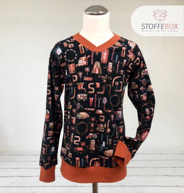 Stoffebox Nr. 7 - Pullover mit Bündchen (Kinderbox) - Gr. 74-164 – Bild 3
