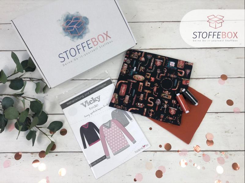 Stoffebox Nr. 5 - Pullover mit Bündchen (Kinderbox) - Gr. 74-164