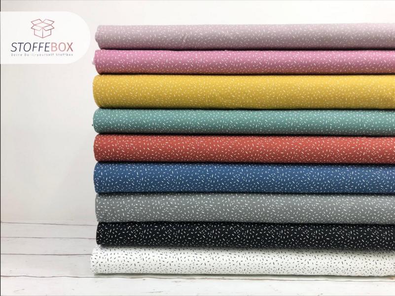 Jersey Öko-Tex-100 - Konfetti Striche (weiß/schwarz) – Bild 3