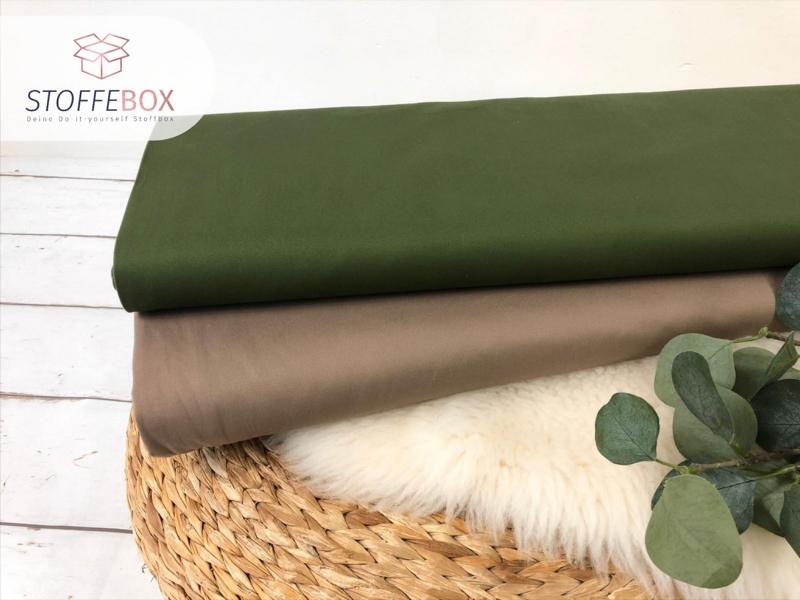 Twill Uni elastisch - Hosenstoff - (taupe) – Bild 2
