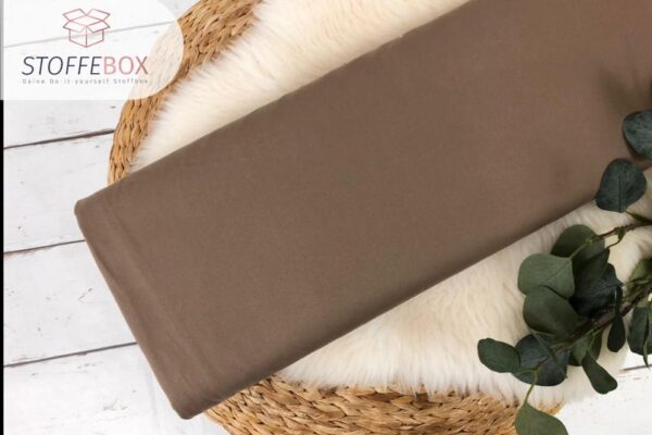 Twill Uni elastisch - Hosenstoff - (taupe)