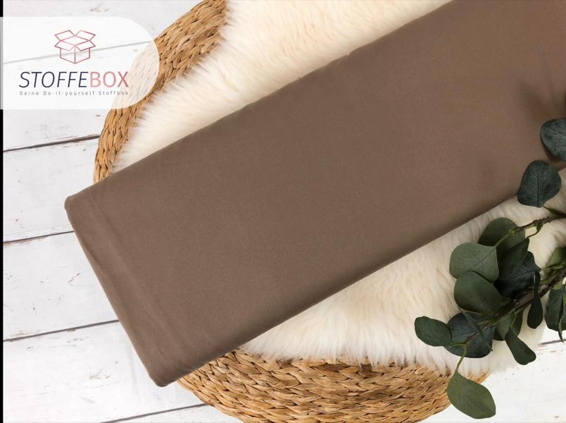 Twill Uni elastisch - Hosenstoff - (taupe)