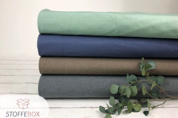 Softshell Jackenstoff Uni & Meliert (hellmint / dunkelblau / braun / grau / schwarz)