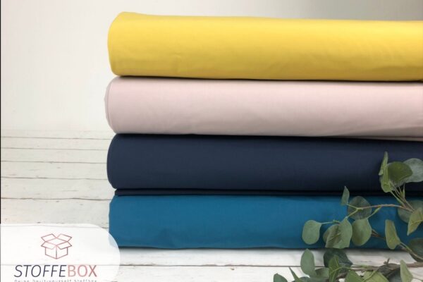 Softshell Jackenstoff Uni & Meliert (senfgelb / pastellrosa / dunkelblau / petrol)