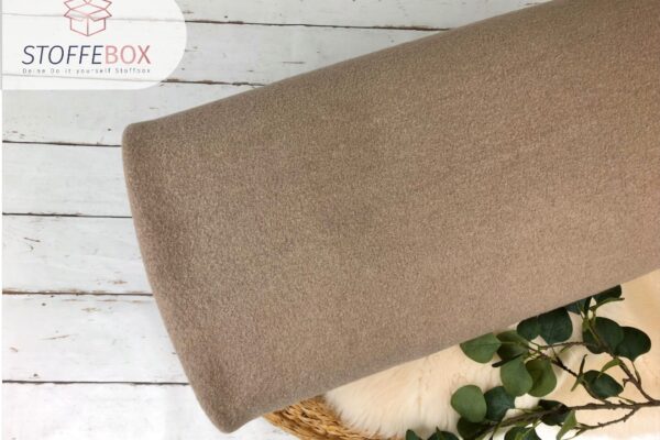 Walk Uni / Schurwolle Öko-Tex 100 beige