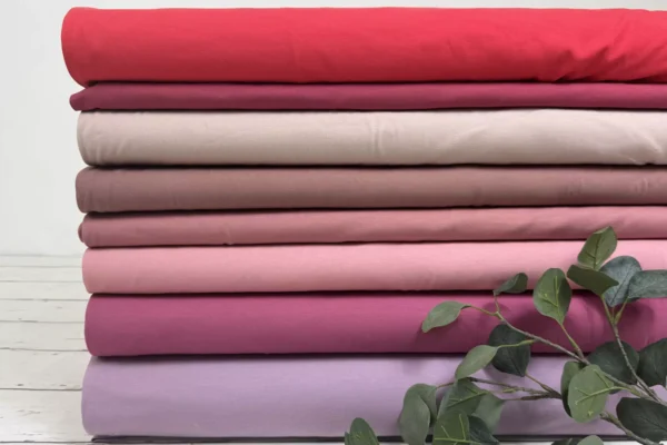 Jersey Stoff Öko-Tex-100 - Uni mauve und bordeaux Töne (versch. Farben)