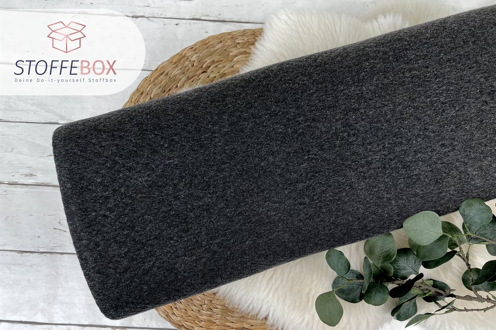 Steppstoff Uni meliert Öko-Tex 100 - (Farbe wählbar) – Bild 3