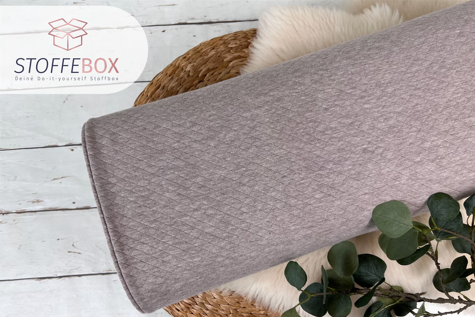 Steppstoff Uni meliert Öko-Tex 100 - (Farbe wählbar) – Bild 7