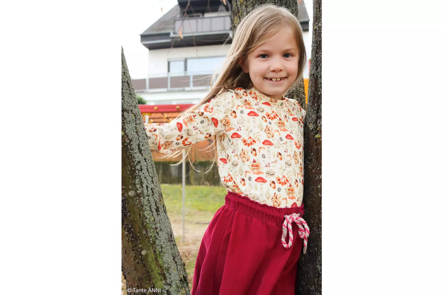 Ripp Jersey Stoff leicht - Waldtiere Muster in ecru oder weiß - Öko-tex-100 – Bild 5