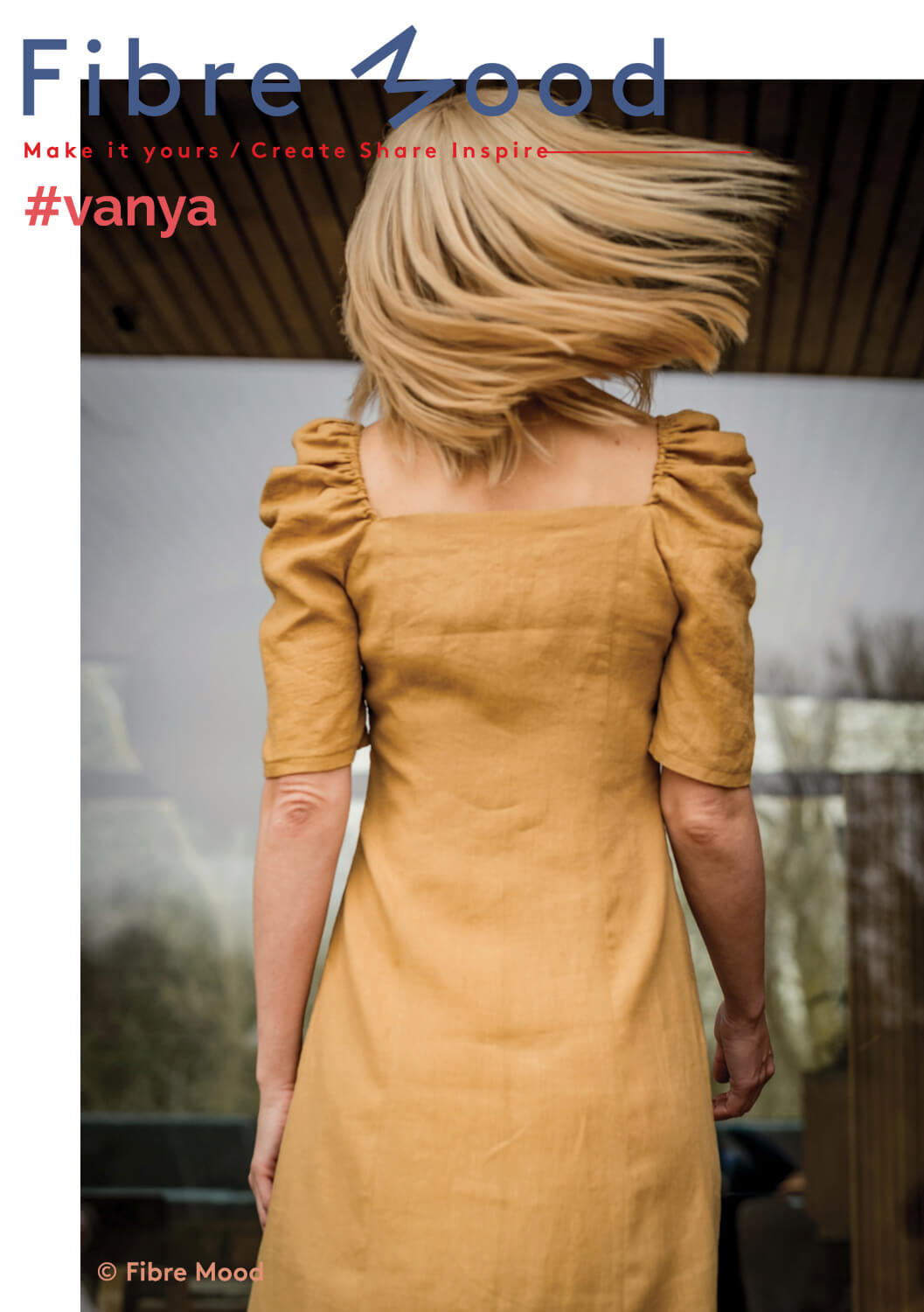 Fibre Mood 19 Vanya - Leinen stone washed ocker hell - Ökotex 100 – Bild 5